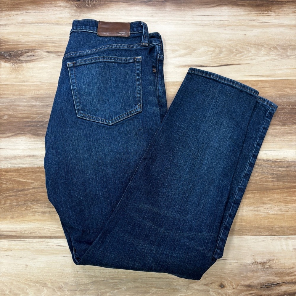 Madewell Jeans 34x32 Slim Dark Wash Stretch Denim Blue Casual Five Pocket
